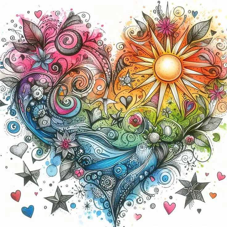 A floral tattoo design