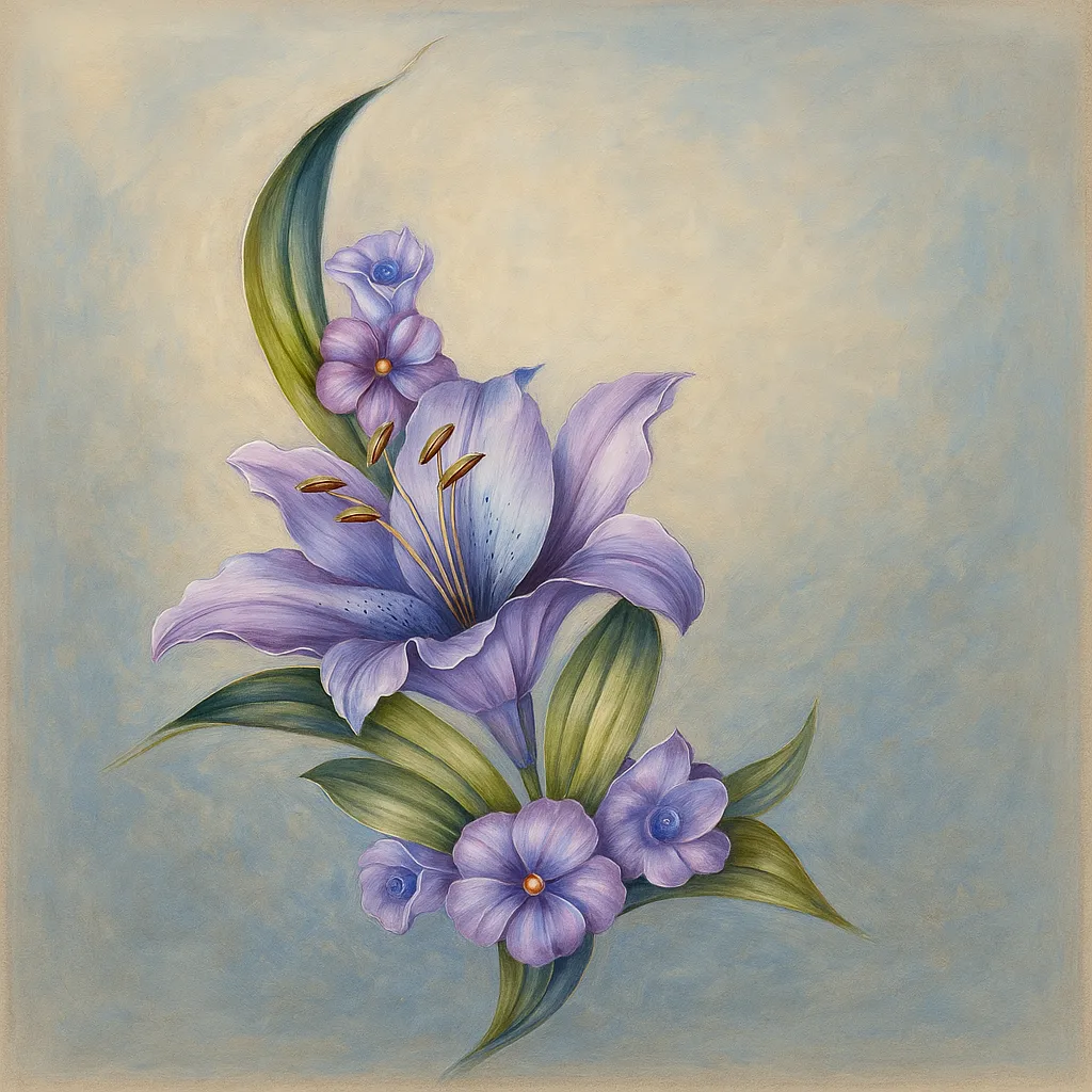 Lily flower tattoo design