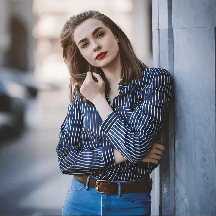 An original photo before ai cartoon filter of a woman.