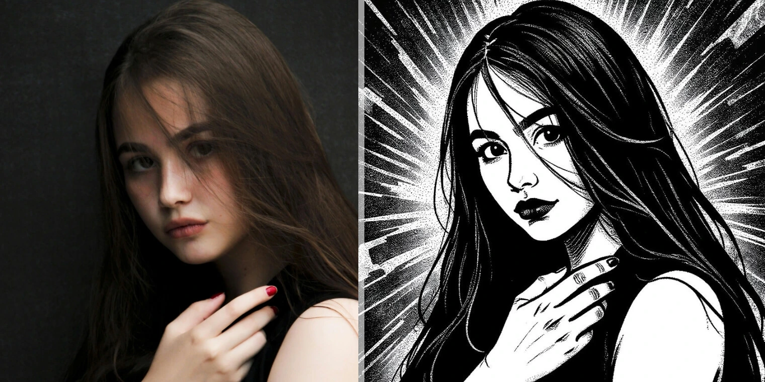 An emotional hug between two elderly individuals, transformed into a detailed sketch from a photo using Xole AI Photo to Sketch Converter.