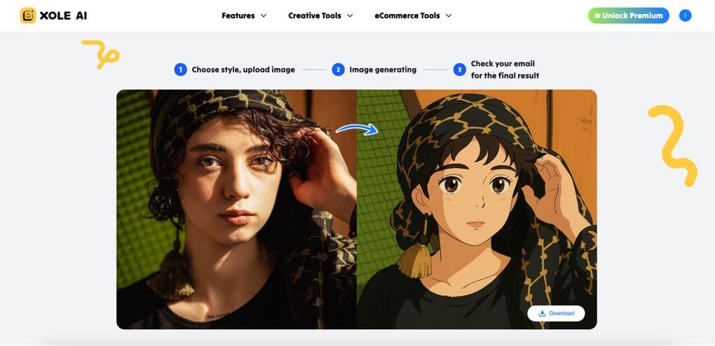 Xole AI Cartoon Generator