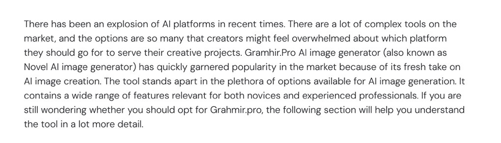 Gramhir.pro Is Novel AI