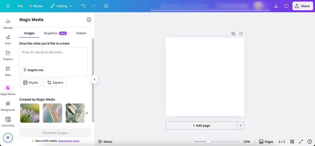 Canva AI Magic Media