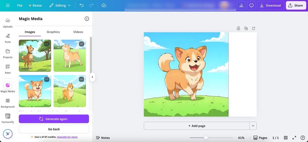 Generate Image Via Canva AI