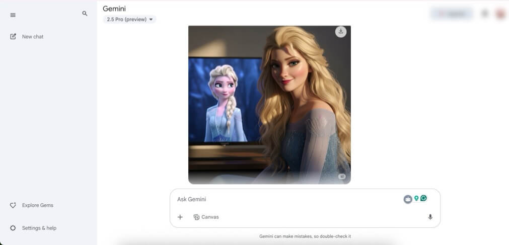 Generate Elsa via Imagen 4