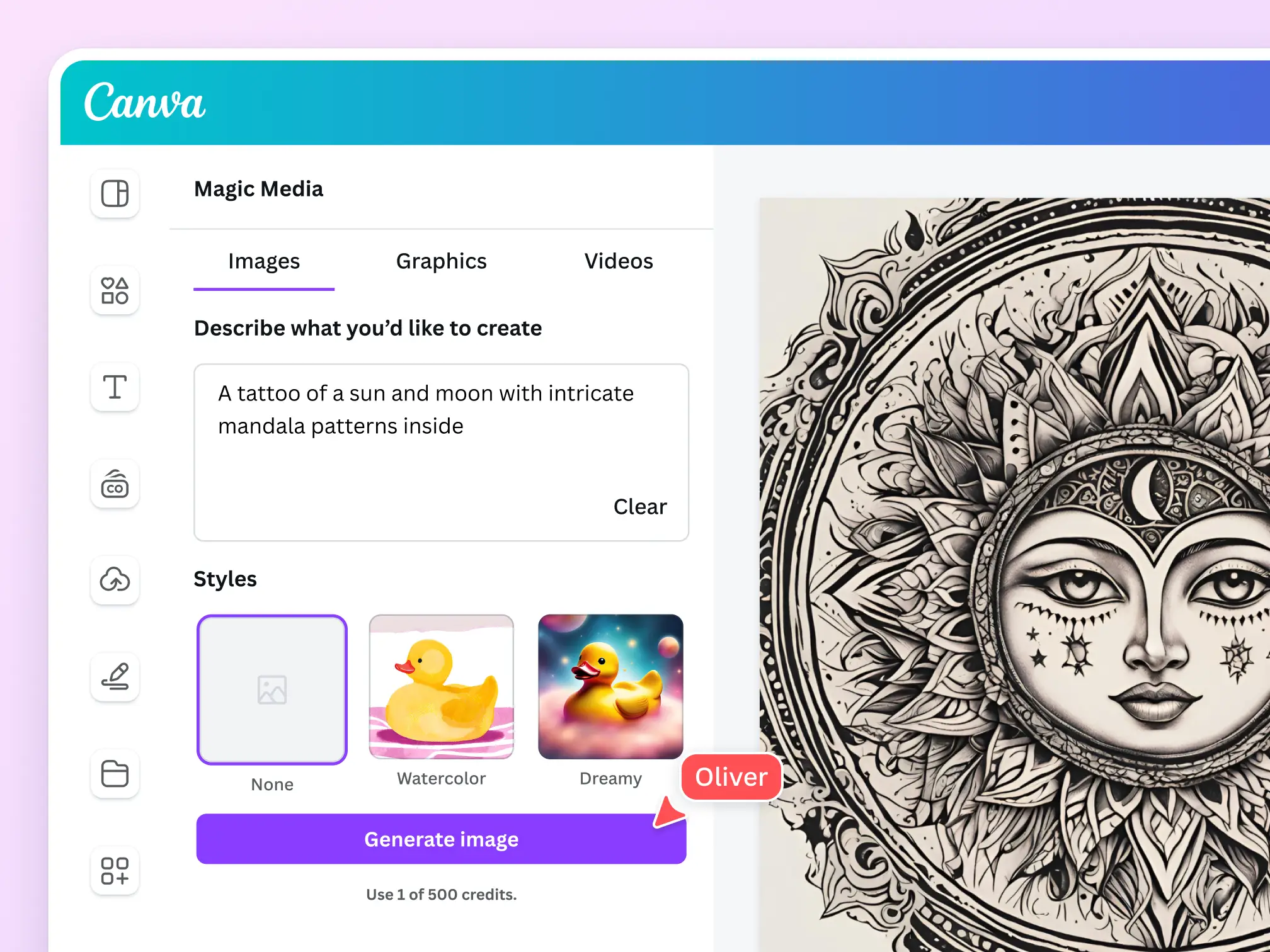 Canva AI Tattoo Generator