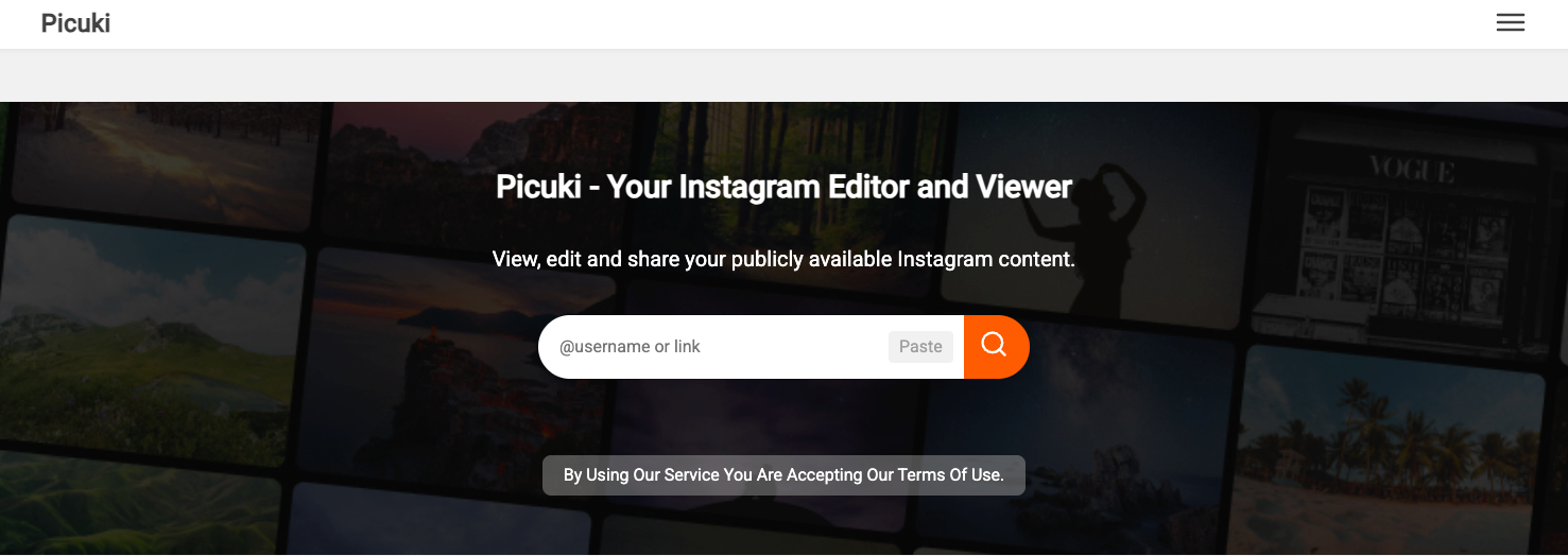 How can I Use Picuki - Step 1