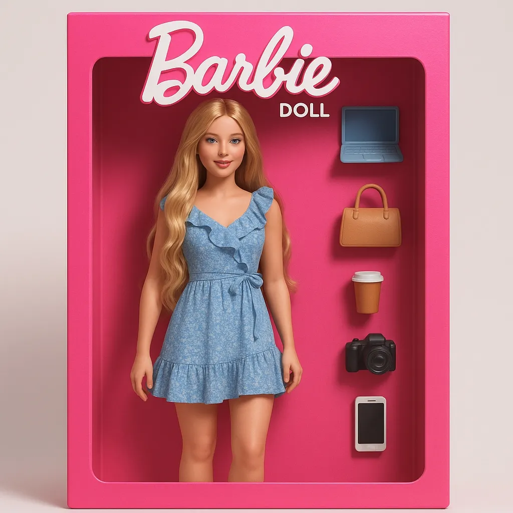 Elegant AI Barbie Doll created by Xole AI Barbie Doll generator.